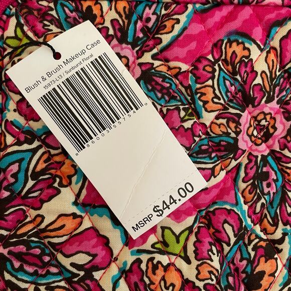 Vera Bradley, New with Tags, Blush and Brush Makeup Case Bag in Sunburst Floral - Picture 7 of 9